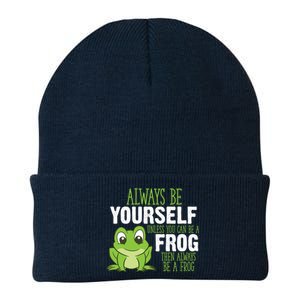 Frog Gifts Always Be Yourself Unless You Can Be A Frog Knit Cap Winter Beanie