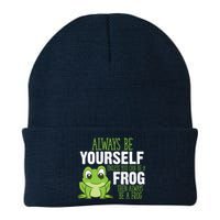 Frog Gifts Always Be Yourself Unless You Can Be A Frog Knit Cap Winter Beanie