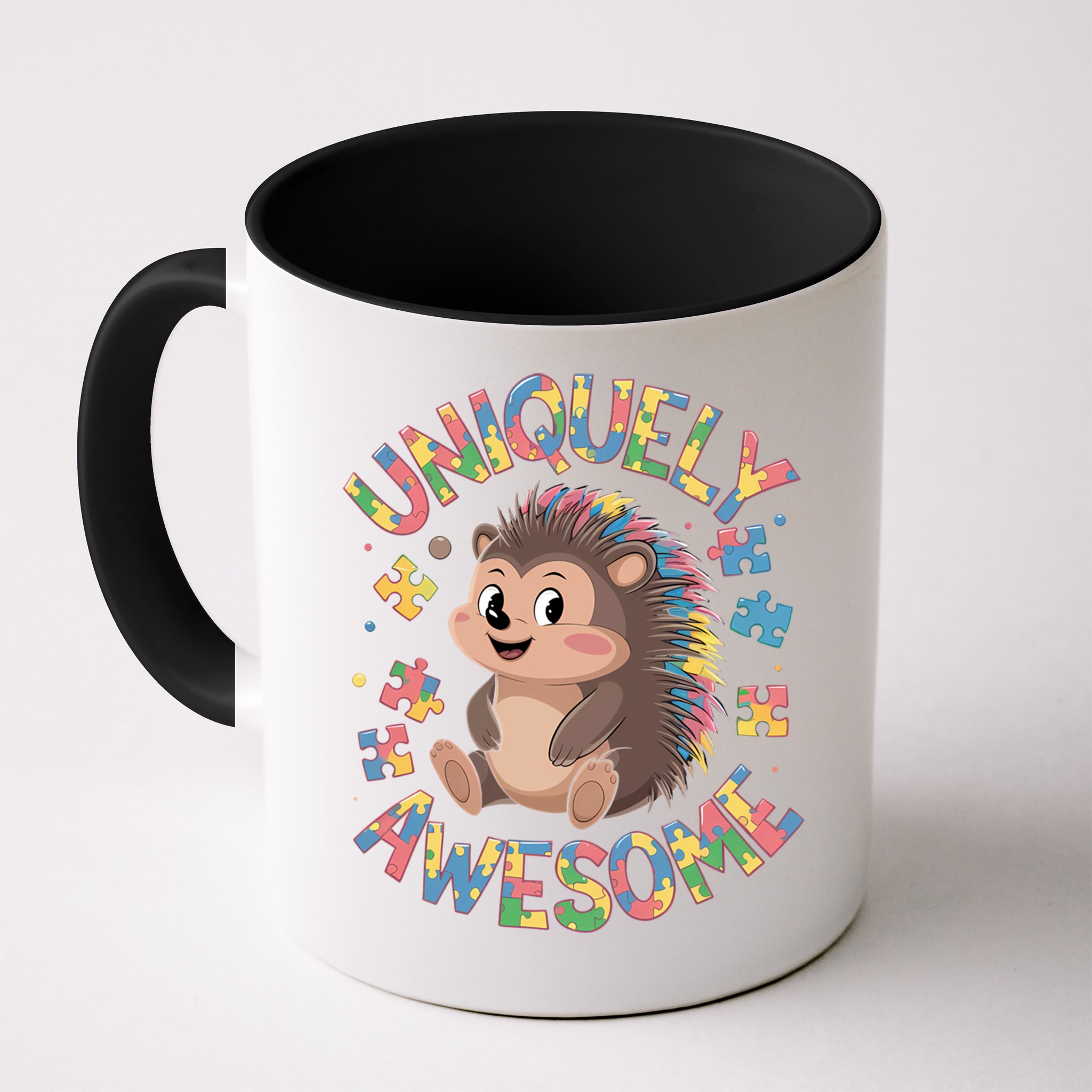 Funny Gift Autism Awareness Month Hedgehog Acceptance Neurodiversity  Mug
