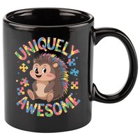 Funny Gift Autism Awareness Month Hedgehog Acceptance Neurodiversity  11oz C Handle Ceramic Mug