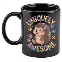 Funny Gift Autism Awareness Month Hedgehog Acceptance Neurodiversity  11oz C Handle Ceramic Mug