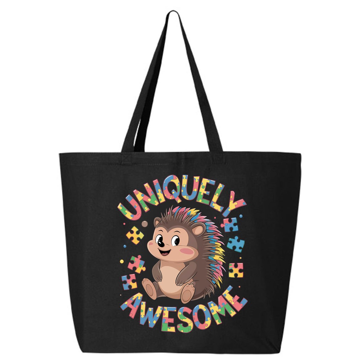 Funny Gift Autism Awareness Month Hedgehog Acceptance Neurodiversity  25L Jumbo Tote
