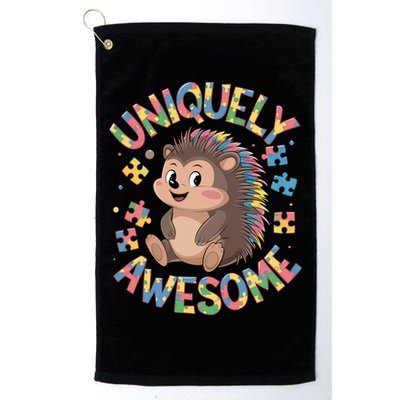 Funny Gift Autism Awareness Month Hedgehog Acceptance Neurodiversity  Golf Towel
