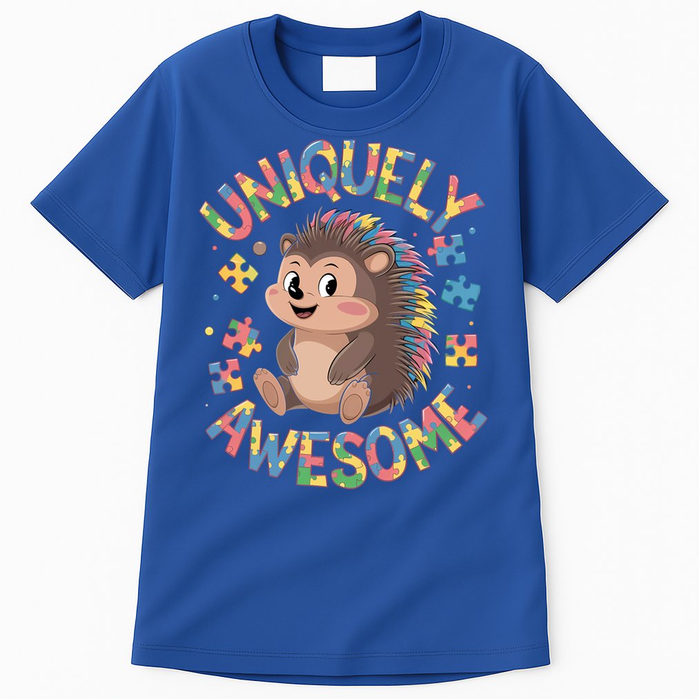 Funny Gift Autism Awareness Month Hedgehog Acceptance Neurodiversity  Tall T-Shirt
