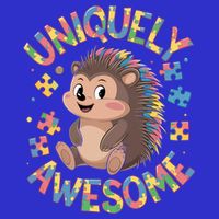 Funny Gift Autism Awareness Month Hedgehog Acceptance Neurodiversity  16 in Basic Backpack