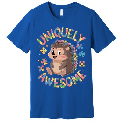 Funny Gift Autism Awareness Month Hedgehog Acceptance Neurodiversity  Premium T-Shirt