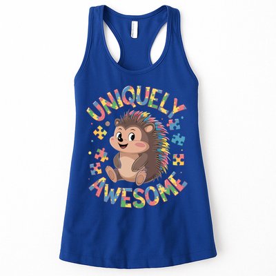 Funny Gift Autism Awareness Month Hedgehog Acceptance Neurodiversity  Womens Tank Top