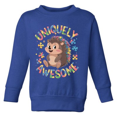 Funny Gift Autism Awareness Month Hedgehog Acceptance Neurodiversity  Toddler Sweatshirt