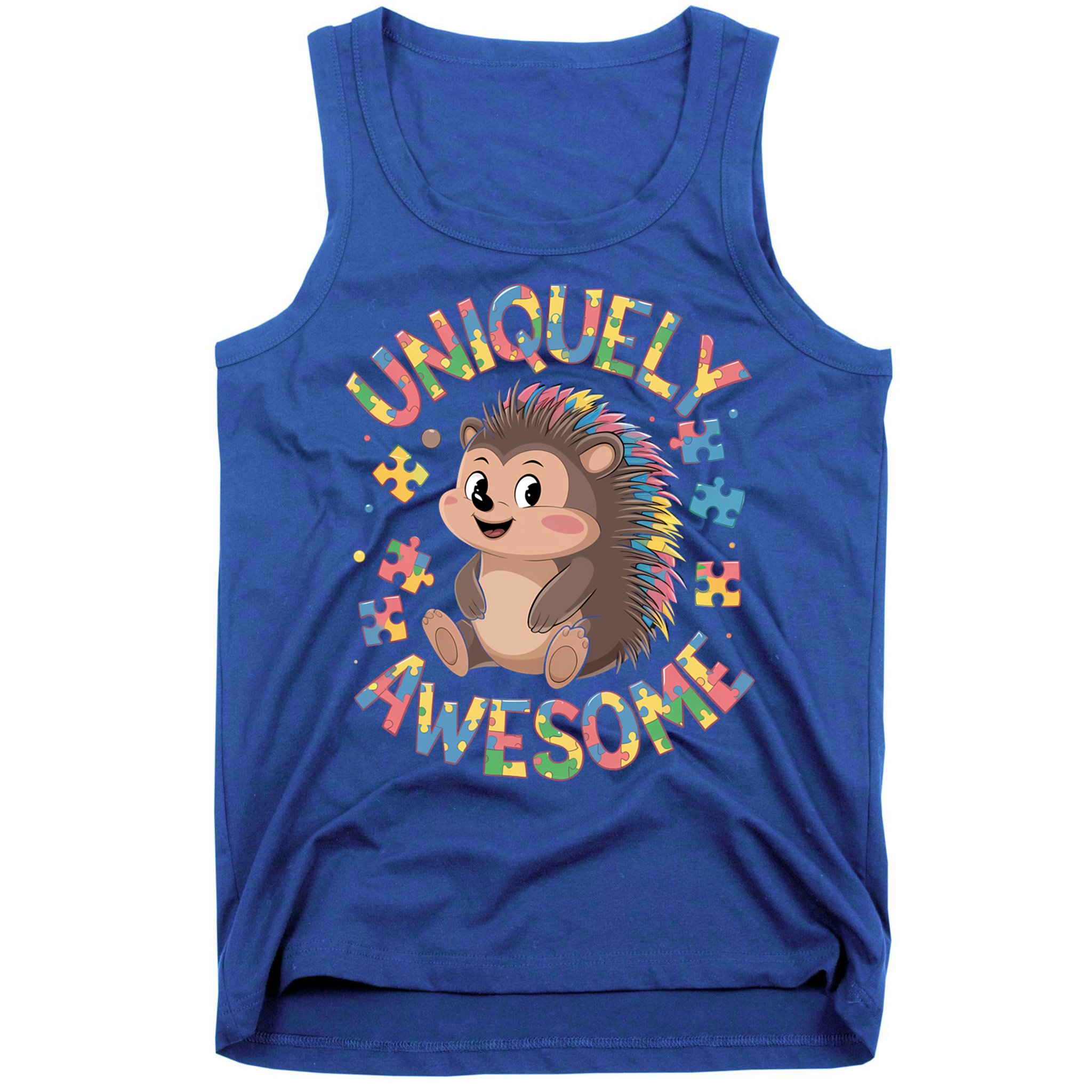 Funny Gift Autism Awareness Month Hedgehog Acceptance Neurodiversity  Tank Top