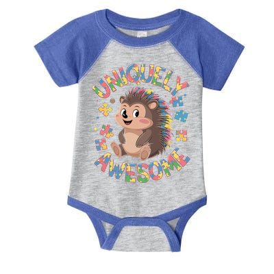 Funny Gift Autism Awareness Month Hedgehog Acceptance Neurodiversity  Infant Baby Jersey Bodysuit