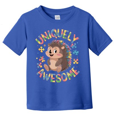 Funny Gift Autism Awareness Month Hedgehog Acceptance Neurodiversity  Toddler T-Shirt