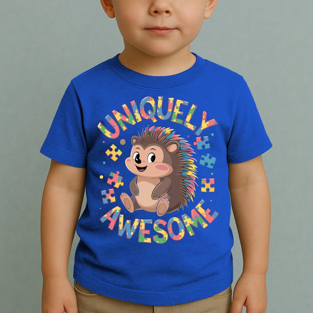 Funny Gift Autism Awareness Month Hedgehog Acceptance Neurodiversity  Toddler T-Shirt