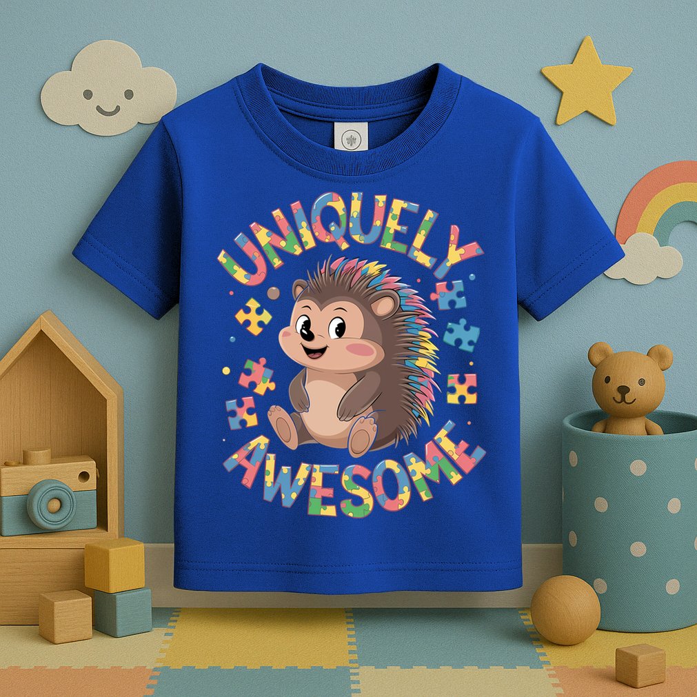 Funny Gift Autism Awareness Month Hedgehog Acceptance Neurodiversity  Toddler T-Shirt