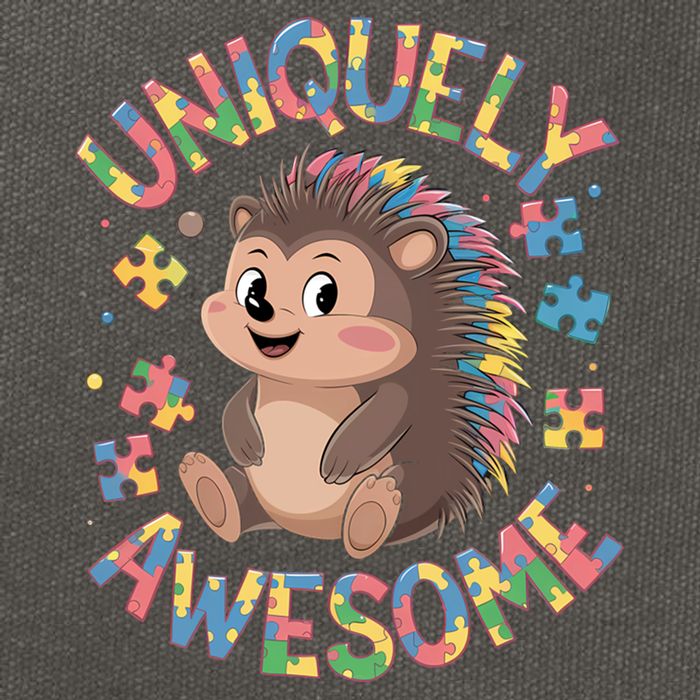 Funny Gift Autism Awareness Month Hedgehog Acceptance Neurodiversity  Cotton Canvas Backpack