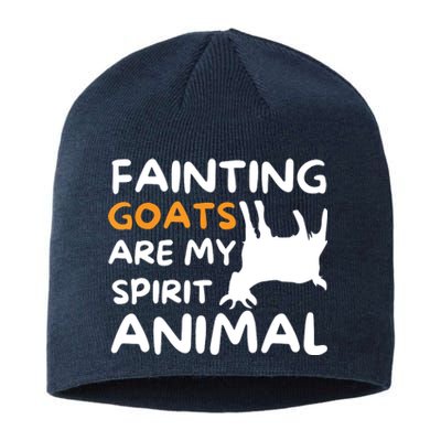 Fainting Goats Are My Spirit Animal Funny Goat Lover Sustainable Beanie