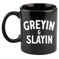 Funny Graying And Slaying Workout Gym 11oz C Handle Ceramic Mug