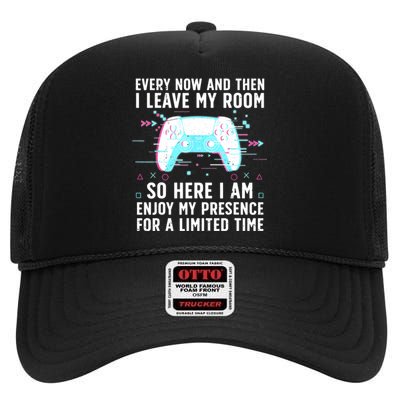 Funny Gamer Art For Men Women Gaming Gamer Video Game Lover High Crown Mesh Back Trucker Hat