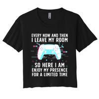 Funny Gamer Art For Men Women Gaming Gamer Video Game Lover Women's Crop Top Tee