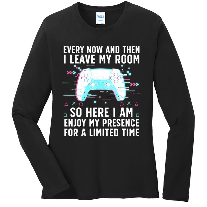 Funny Gamer Art For Men Women Gaming Gamer Video Game Lover Ladies Long Sleeve Shirt