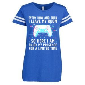 Funny Gamer Art For Men Women Gaming Gamer Video Game Lover Enza Ladies Jersey Football T-Shirt