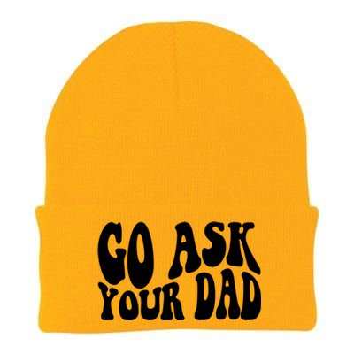 Funny Go Ask Your Dad Vintage Mom Gifts Knit Cap Winter Beanie