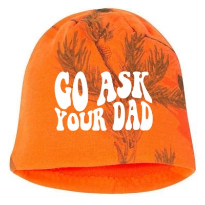 Funny Go Ask Your Dad Vintage Mom Gifts Kati - Camo Knit Beanie