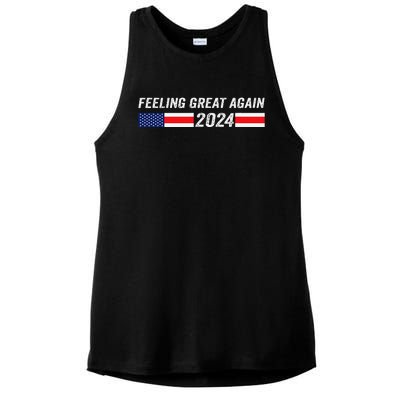 Feeling Great Again Trump 2024 Ladies PosiCharge Tri-Blend Wicking Tank