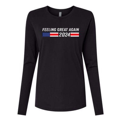 Feeling Great Again Trump 2024 Womens Cotton Relaxed Long Sleeve T-Shirt