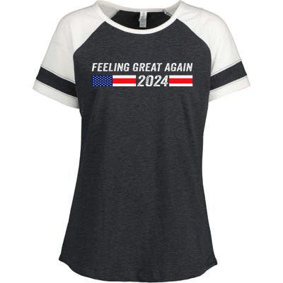 Feeling Great Again Trump 2024 Enza Ladies Jersey Colorblock Tee