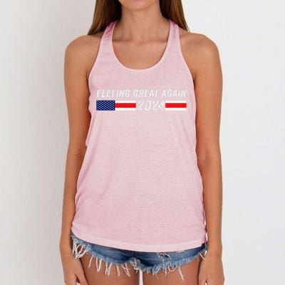 Feeling Great Again Trump 2024 Women's Knotted Racerback Tank