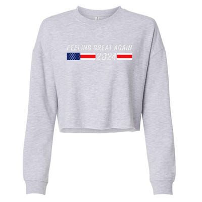 Feeling Great Again Trump 2024 Cropped Pullover Crew