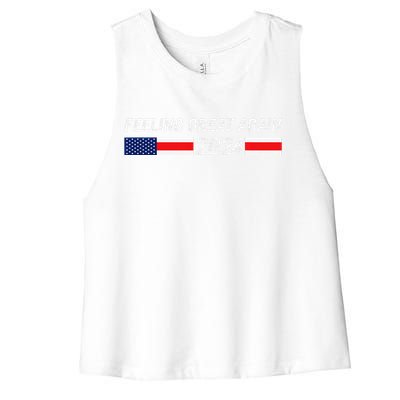 Feeling Great Again Trump 2024 Women's Racerback Cropped Tank