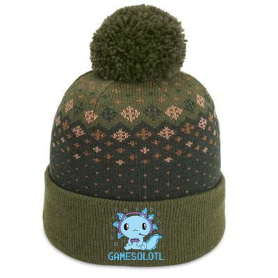 Funny Gamesolotl Anime Kawaii Gaming Axolotl Video Gamer The Baniff Cuffed Pom Beanie