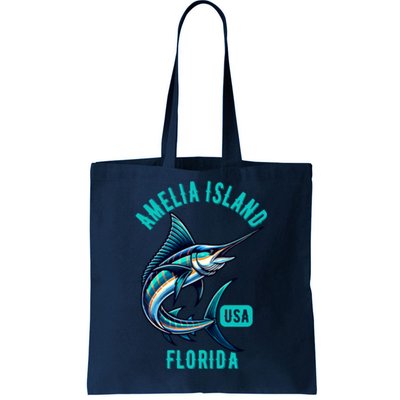 Funny Gift Amelia Island Florida Usa Fishing Design Tote Bag