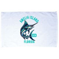 Funny Gift Amelia Island Florida Usa Fishing Design Microfiber Hand Towel