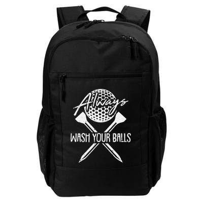 Funny Golf Always Wash Your Balls Retro Golfing Gift Backpack