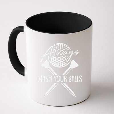Funny Golf Always Wash Your Balls Retro Golfing Gift Mug