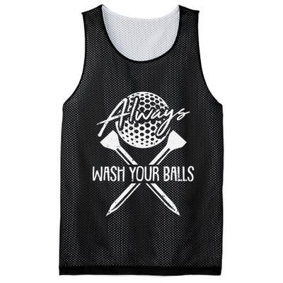 Funny Golf Always Wash Your Balls Retro Golfing Gift Mesh Reversible Basketball Jersey Tank