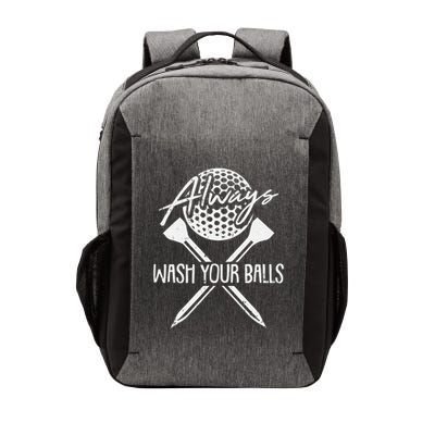 Funny Golf Always Wash Your Balls Retro Golfing Gift Vector Backpack
