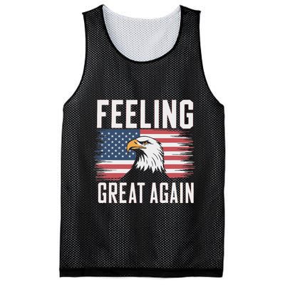 Feeling Great Again Patriotic Bald Eagle Usa Flag 2025 Mesh Reversible Basketball Jersey Tank