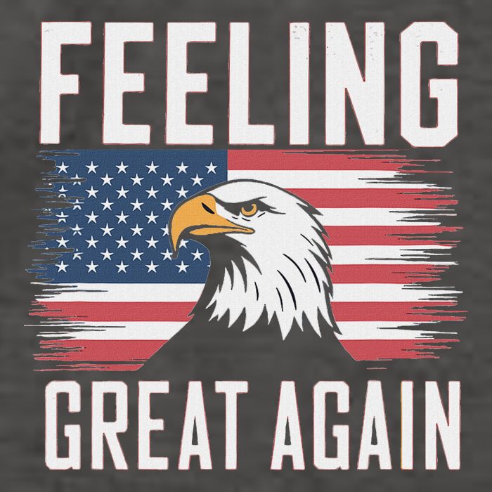Feeling Great Again Patriotic Bald Eagle Usa Flag 2025 Vector Backpack