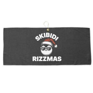 Funny Gen Alpha Slang Christmas Penguin Large Microfiber Waffle Golf Towel