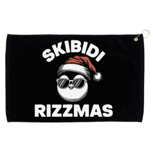 Funny Gen Alpha Slang Christmas Penguin Grommeted Golf Towel