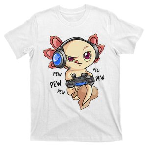 Funny Gaming Axolotl  Adults Cute Video Game  T-Shirt