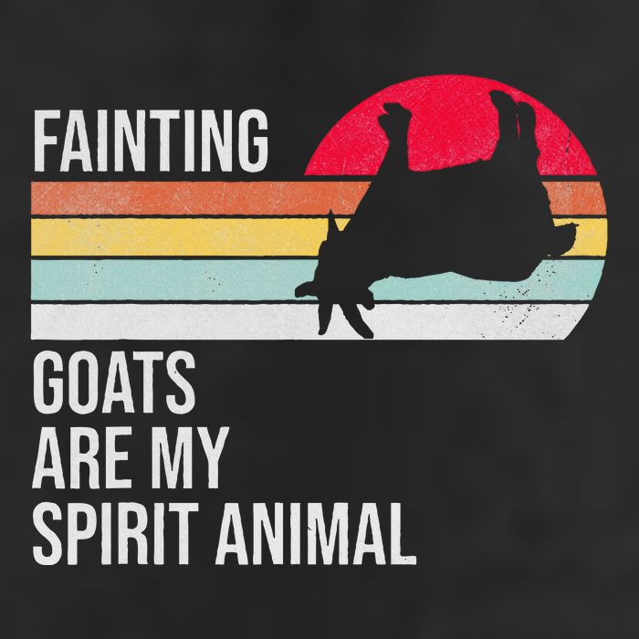 Fainting Goats Are My Spirit Animal Funny Goat Lover 7 Panel Mesh Trucker Snapback Hat