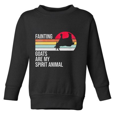 Fainting Goats Are My Spirit Animal Funny Goat Lover Toddler Sweatshirt