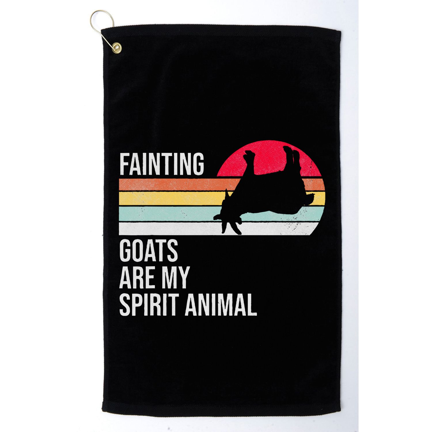 Fainting Goats Are My Spirit Animal Funny Goat Lover Golf Towel