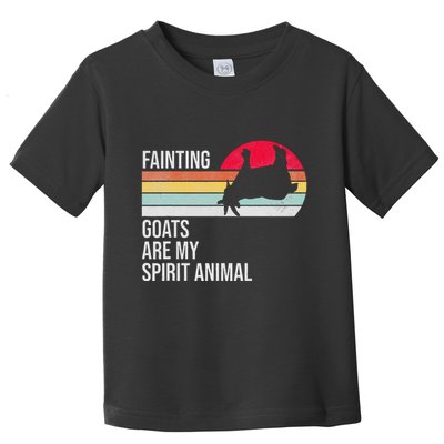 Fainting Goats Are My Spirit Animal Funny Goat Lover Toddler T-Shirt