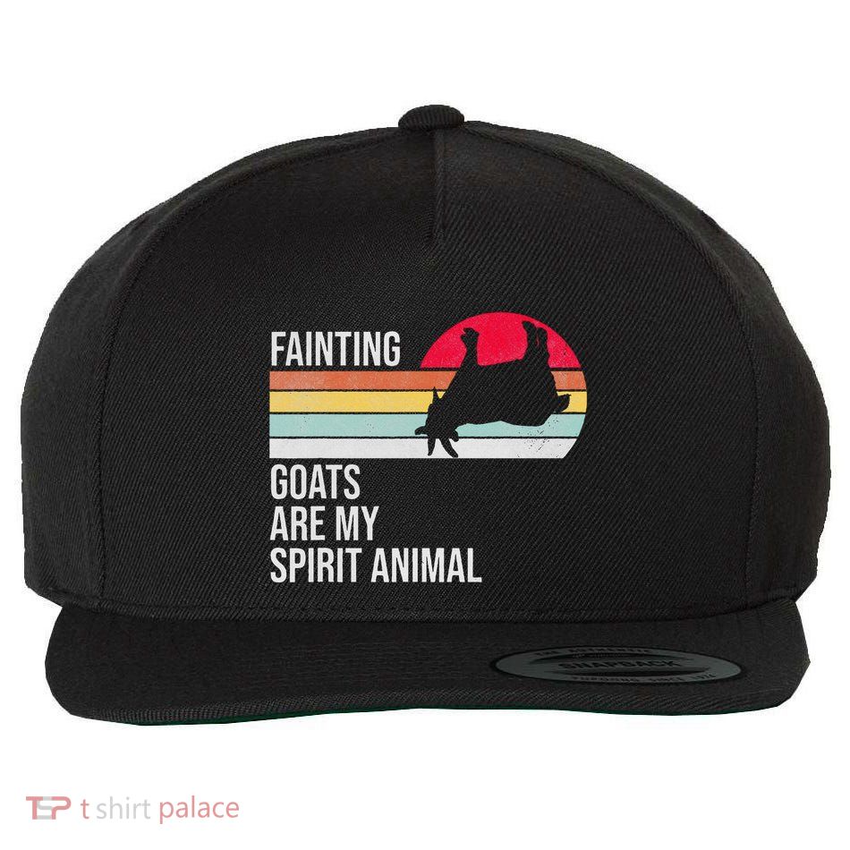 Fainting Goats Are My Spirit Animal Funny Goat Lover Wool Snapback Cap