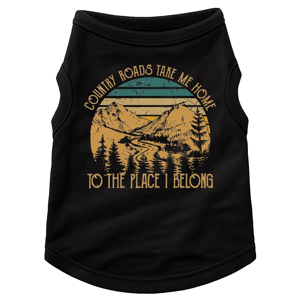 Funny Guitars Arts Country Roads Take Me Home Quotes Music Doggie Tank